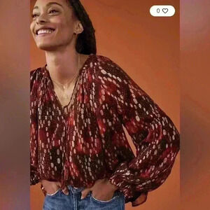 Love the Label Jane Peasant Blouse Size M